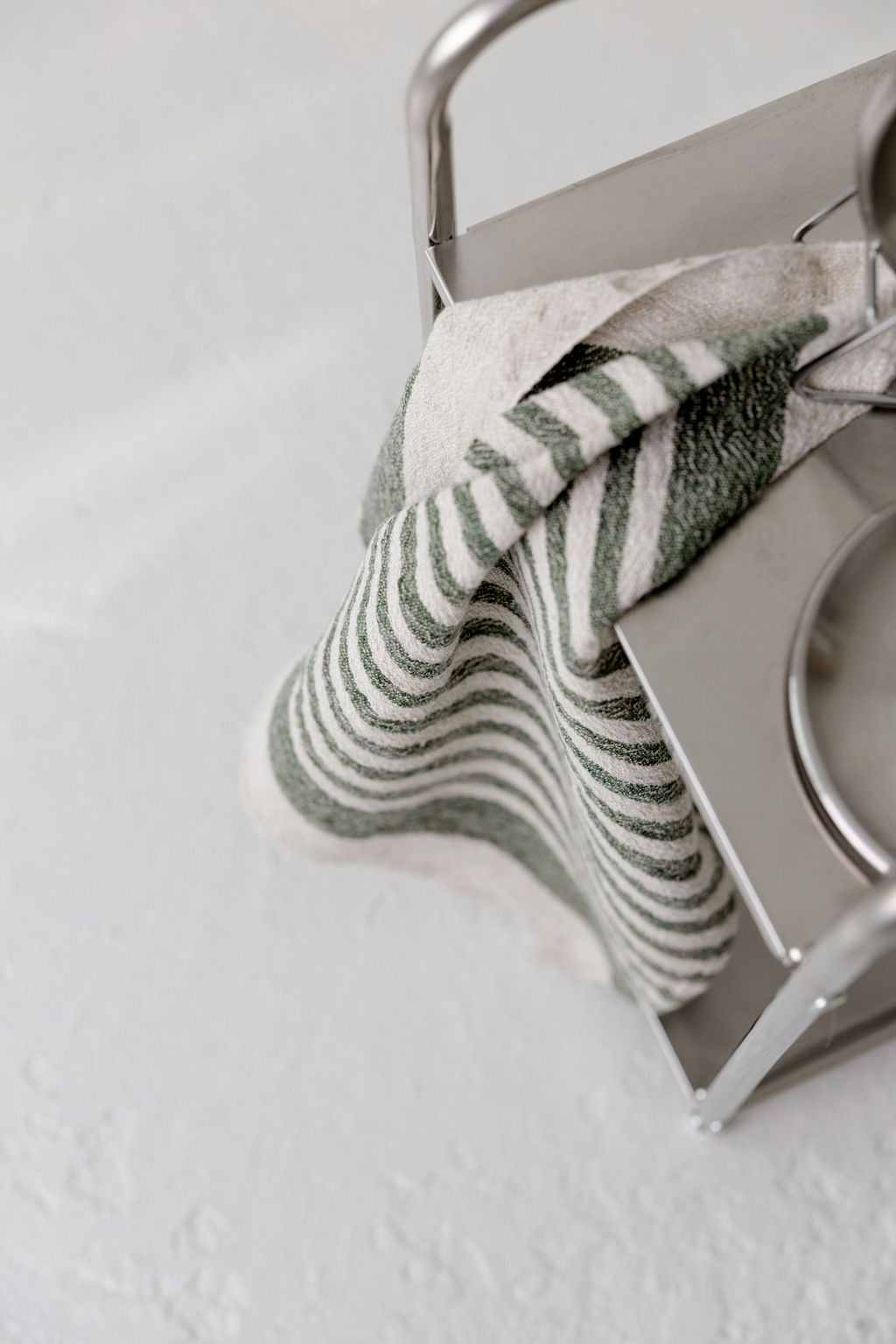 Viskestykke / Pine green stripes